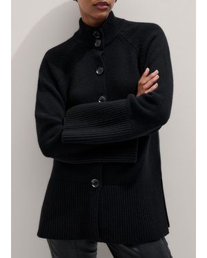 ME+EM Button-Through Longline Cardigan - Black