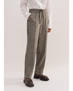 ME+EM Houndstooth Jogger Pant - Natural