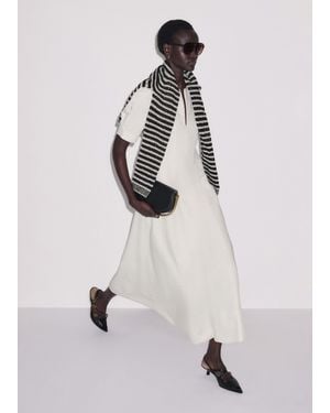 ME+EM Paneled Fit And Flare Maxi Dress - Natural