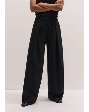 ME+EM Gathered Waist Taper Pant - Black