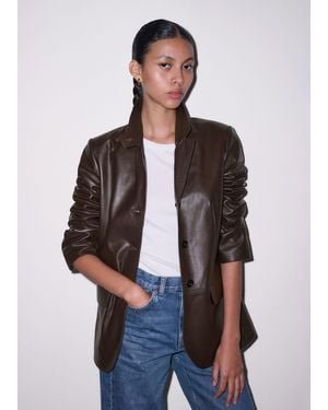 ME+EM Luxe Relaxed Tailored Blazer - Gray