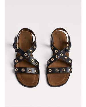 ME+EM Eyelet Sandal - Black