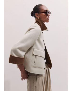 ME+EM Double Face Swing Jacket - Natural
