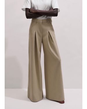 ME+EM Ultimate Wide Pleat Front Trouser - Multicolor