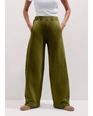 ME+EM Washed Extreme Seam Sweatshirting Pant - Green