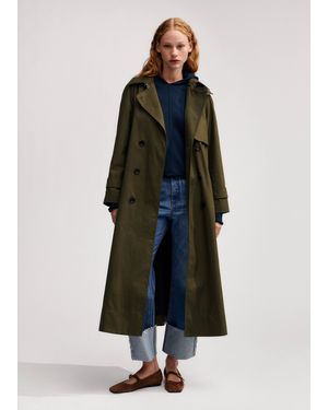 ME+EM Oversized Cotton Trench Coat - Multicolour