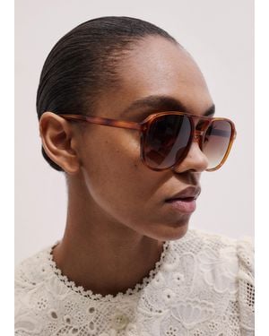ME+EM Acetate Aviator Sunglasses - Brown