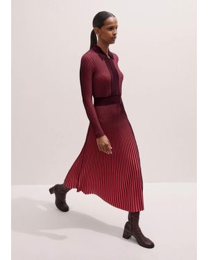 ME+EM Collared Contrast Panel Maxi Dress