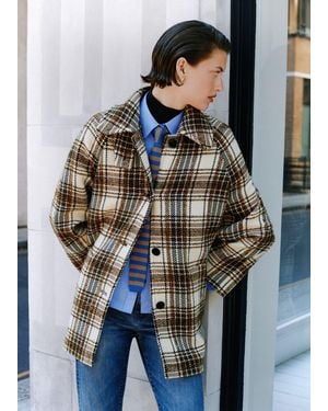 ME+EM Short Cocoon Coat - Multicolour