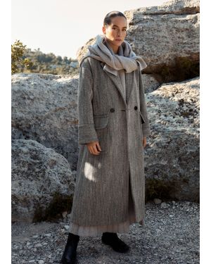 ME+EM Herringbone Town-to-country Coat - Black