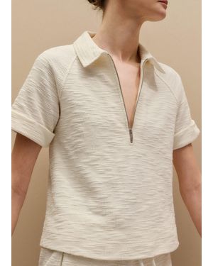 ME+EM Textured Jersey Swing Top - Natural