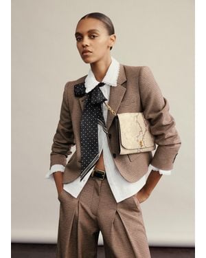 ME+EM Slim Cropped Blazer - Natural