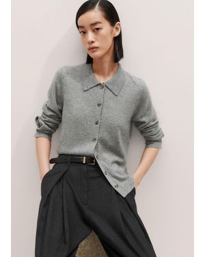 ME+EM Cashmere Relaxed Knit Shirt Mélange - Grey