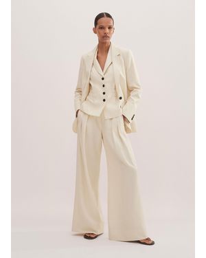 ME+EM Linen-Blend Deconstructed Blazer - Natural