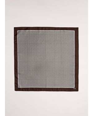 ME+EM Reversible Geometric Print Scarf Chambray-Dark Cocoa - Blue