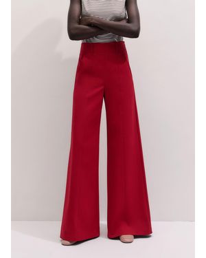 ME+EM High Waist Wide-Leg Trouser - Red