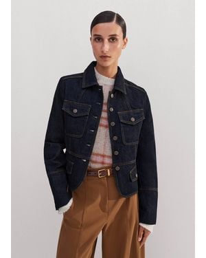 ME+EM Denim Military Jacket - Blue