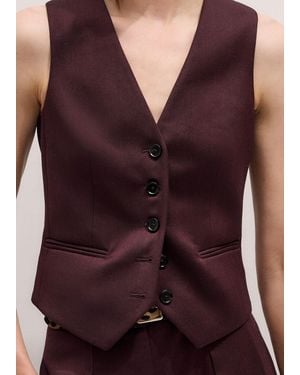 ME+EM Luxe Tailored Vest - Purple