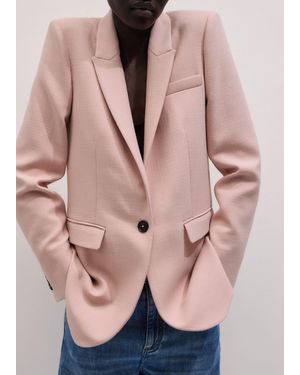 ME+EM Sharp Shoulder Blazer - Pink