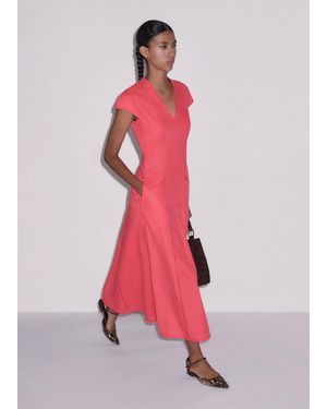 ME+EM Crease-Less Embroidery Stitch Detail Maxi Dress - Pink