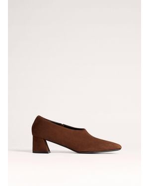 ME+EM High Front Block Heel - Brown