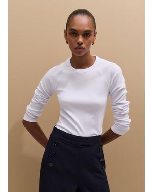 ME+EM Ultimate Slim Baseball Top - White