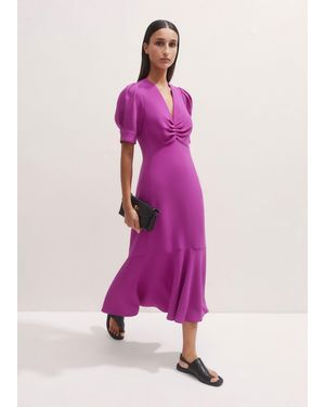 ME+EM Crepe Midi Dress - Pink
