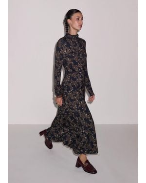ME+EM Whimsical Bulbs Print Maxi Dress - Multicolor