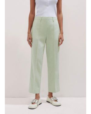 ME+EM Lightweight Tailored Slim Crop Trouser - Green