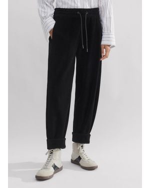 ME+EM Cord Velour Statement Sweatpant - Black
