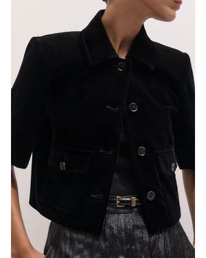 ME+EM Cropped Evening Jacket - Black