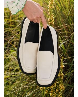 ME+EM Square Toe Loafer - White