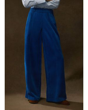 ME+EM Washed Cord Straight-Leg Lounge Pant - Blue
