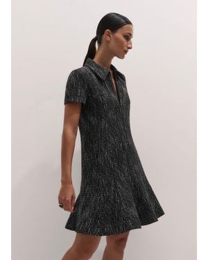 ME+EM Fluted Hem Mini Dress - Black