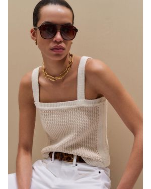 ME+EM Crop Knit Tank - Brown