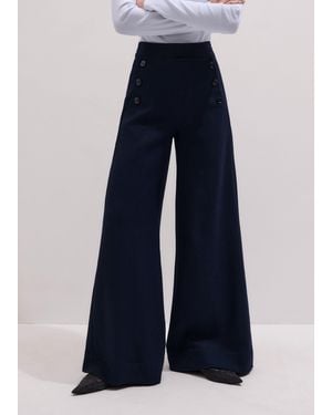 ME+EM Wide-Leg Pant - Blue