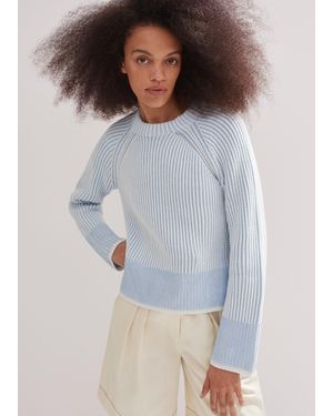 ME+EM Soft-touch Cotton Rib Weekend Jumper - Grey