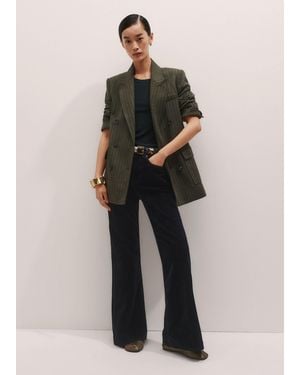 ME+EM Velvet Denim Leg Elongator Jean - Multicolor