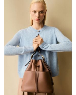 ME+EM Drawstring Bucket Bag - Blue
