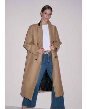 ME+EM Italian Wool Tailored Coat - Natural