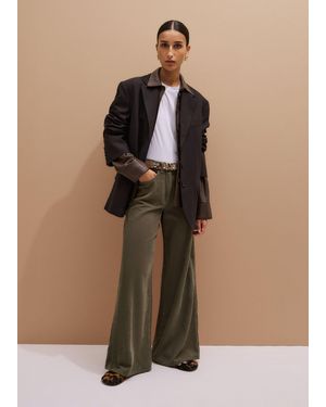ME+EM Ultimate Wide Leg Cord Trouser - Natural