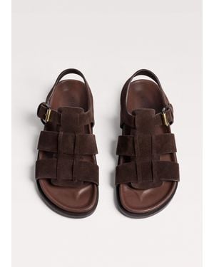 ME+EM Open Toe Fisherman Sandal - Brown
