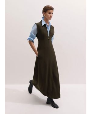 ME+EM Paneled Crepe Maxi Dess Rich - White