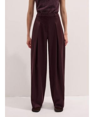 ME+EM Luxe Relaxed Taper Trouser - Purple