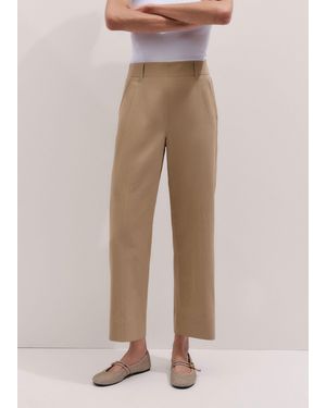 ME+EM Straight Crop Trouser - Natural