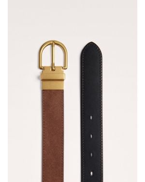 ME+EM Round Buckle Reversible Belt - Black