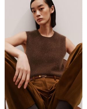 ME+EM Straight Jumper Vest - Brown