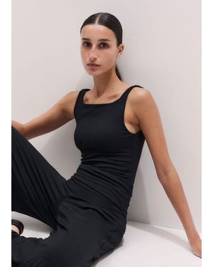 ME+EM Square-Neck Slim Bodysuit - Black