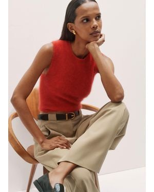 ME+EM Brushed Cashmere Slim Knit Vest - Multicolour
