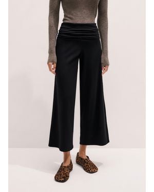 ME+EM Crop Palazzo Pant - Black